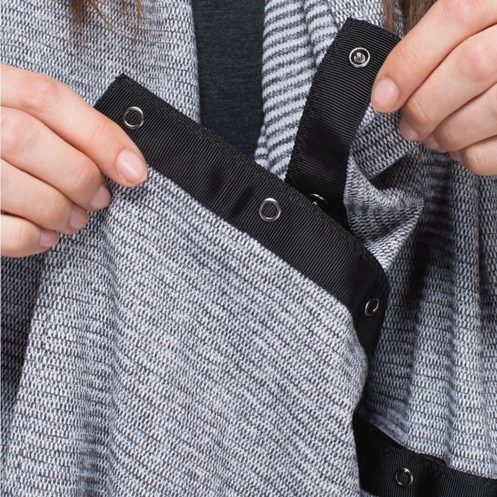 Lululemon Vinyasa‎ Scarf Mini Check Pique White Heathered Black